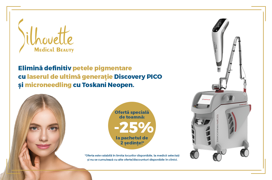 Ofertă tratamente ștergere pete pigmentare cu laserul Discovery PICO & microneedling Toskani Neopen