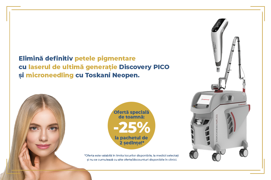 Ofertă tratamente ștergere pete pigmentare cu laserul Discovery PICO & microneedling Toskani Neopen