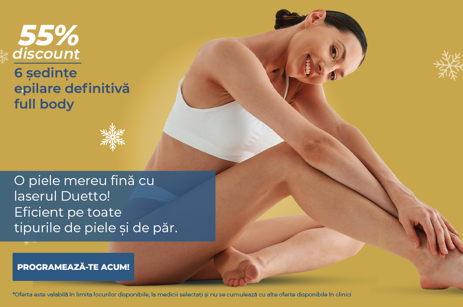 Piele fină fără griji! Epilare definitivă full body cu 55% reducere! 