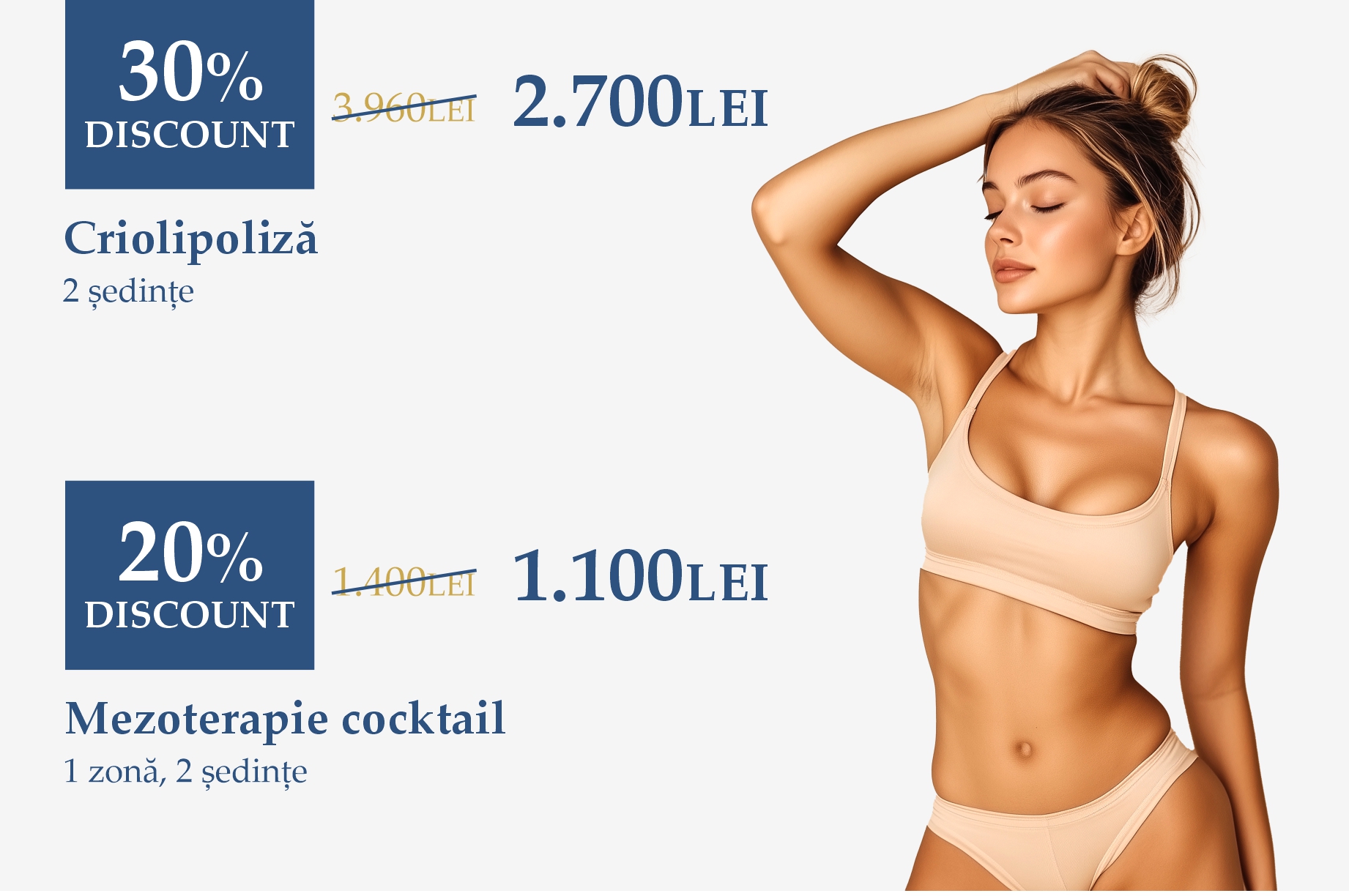 Ofertă mezoterapie și criolipoliză